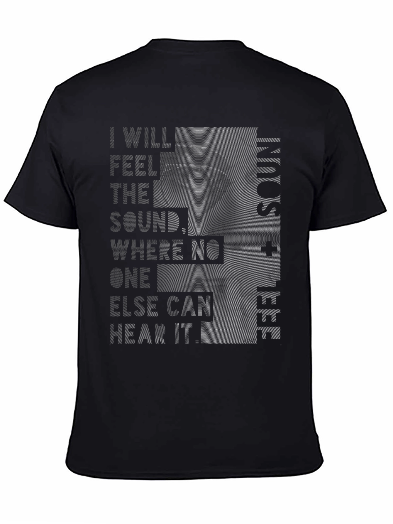 Abstract Face Graphic T-Shirt - I Feel Sound