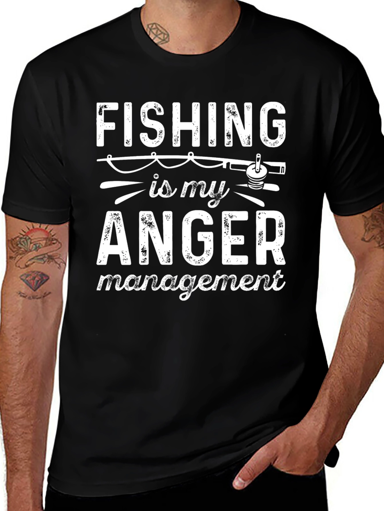 Fishing is My Anger Management Funny T-Shirt