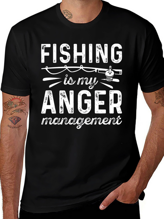 Fishing is My Anger Management Funny T-Shirt