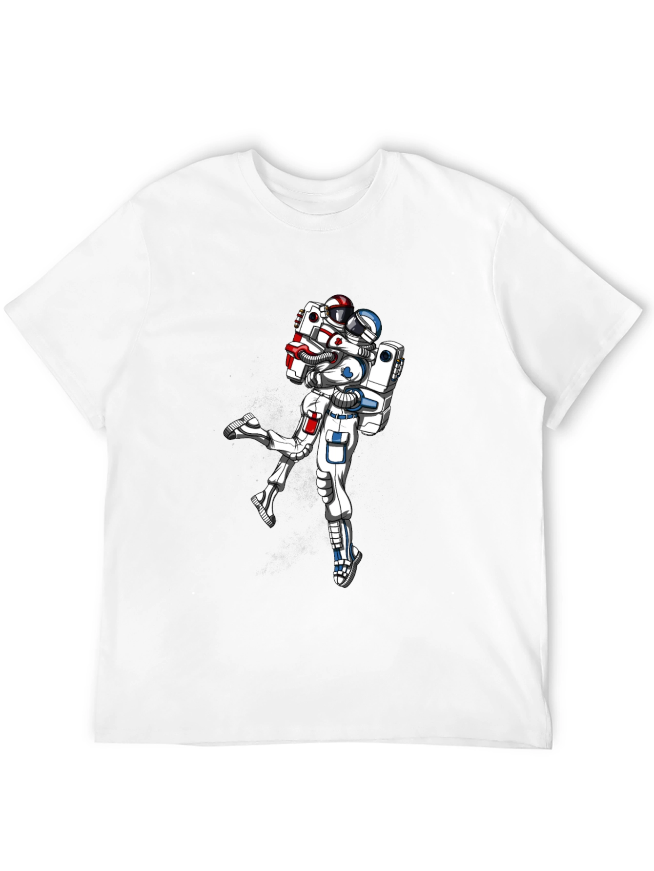 Astronaut Love Black Tee - Space Romance T-Shirt