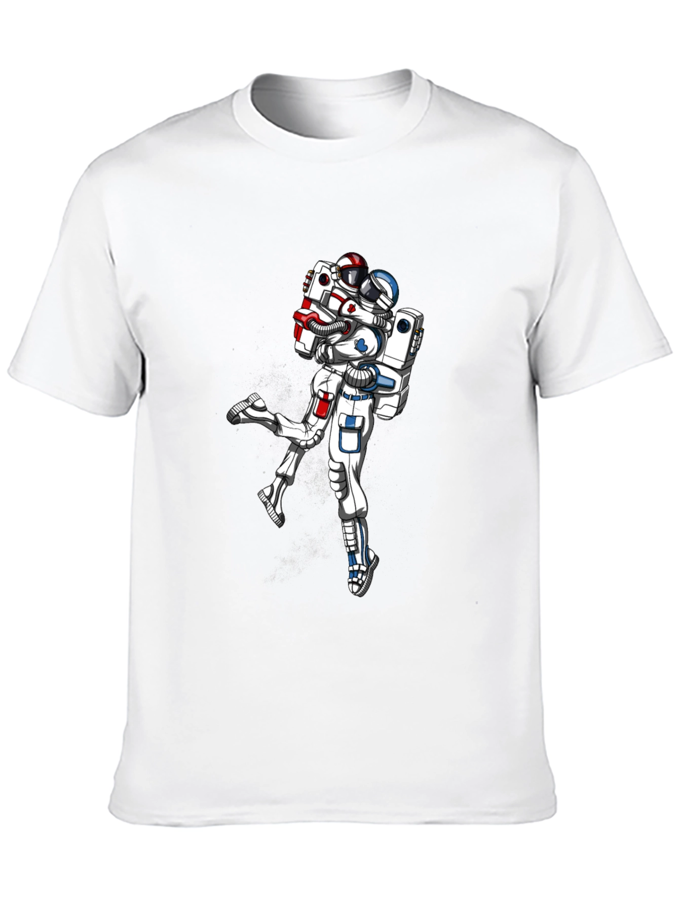 Astronaut Love Black Tee - Space Romance T-Shirt