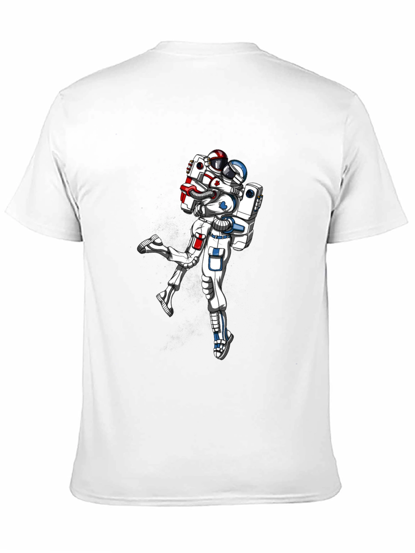 Astronaut Love Black Tee - Space Romance T-Shirt