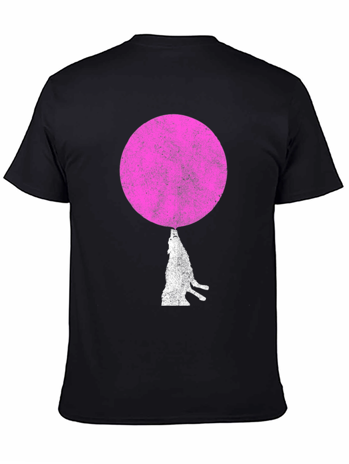 Pink Moon Wolf Graphic T-Shirt