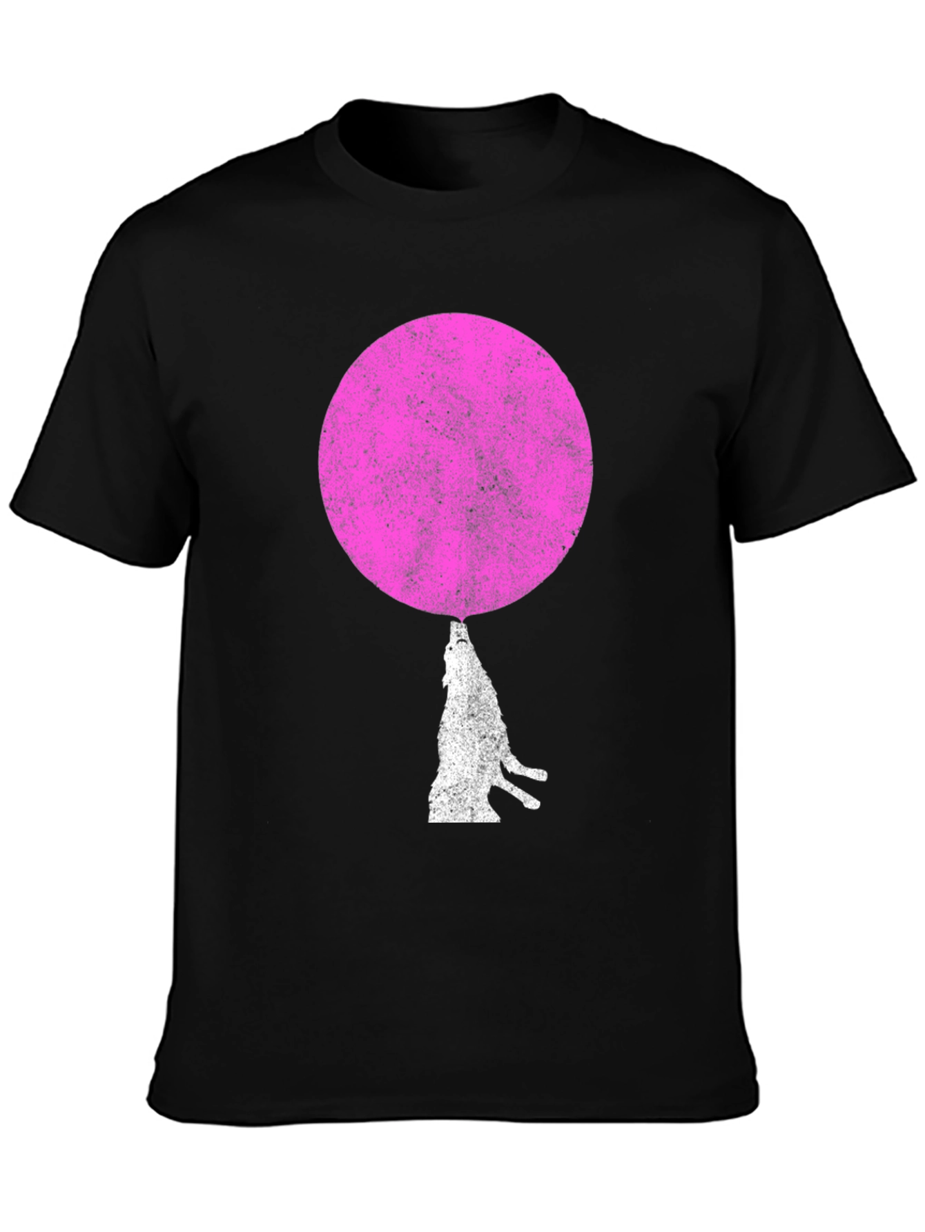 Pink Moon Wolf Graphic T-Shirt