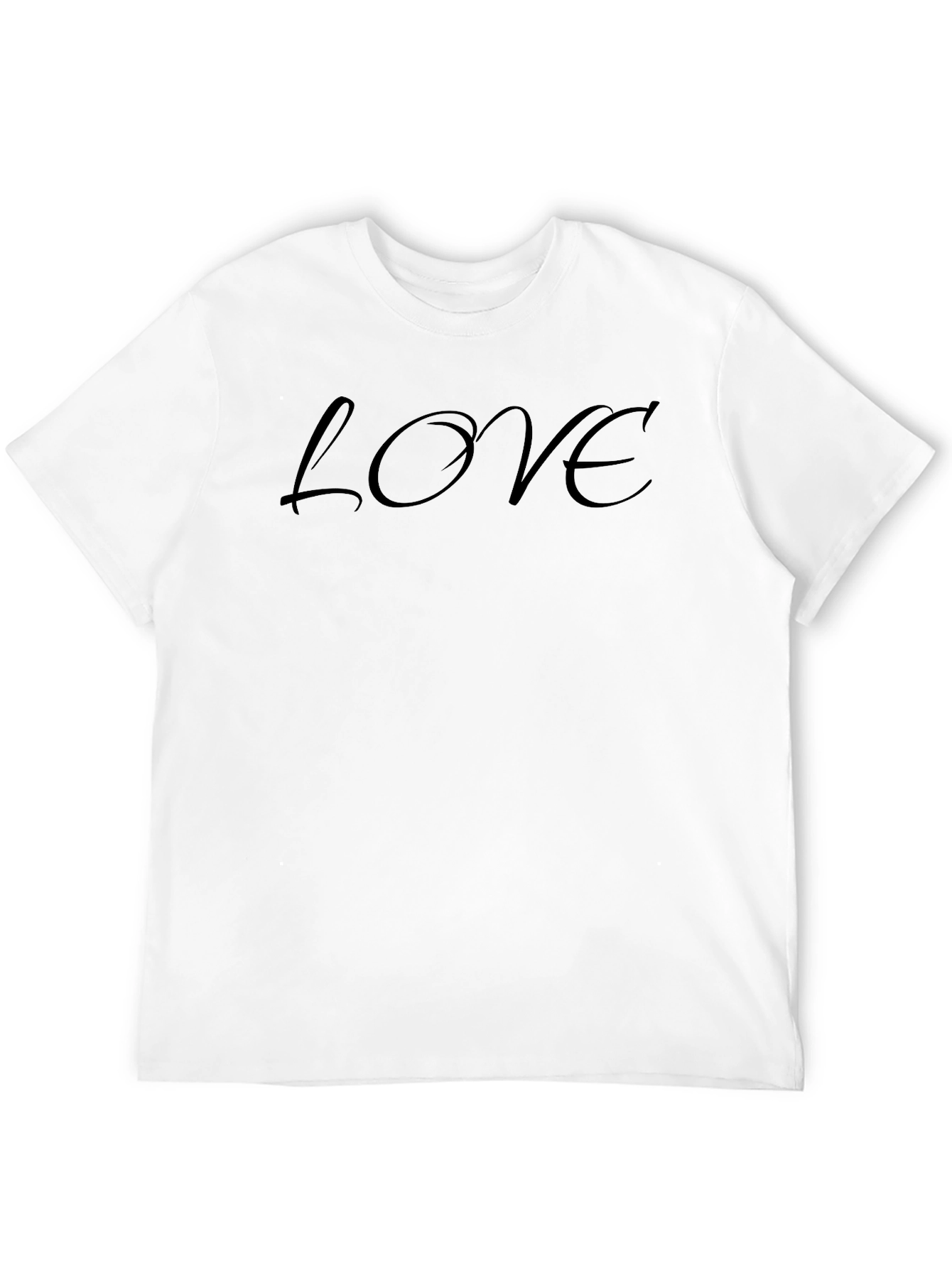 Love Script Graphic Tee - Classic Crew Neck T-Shirt