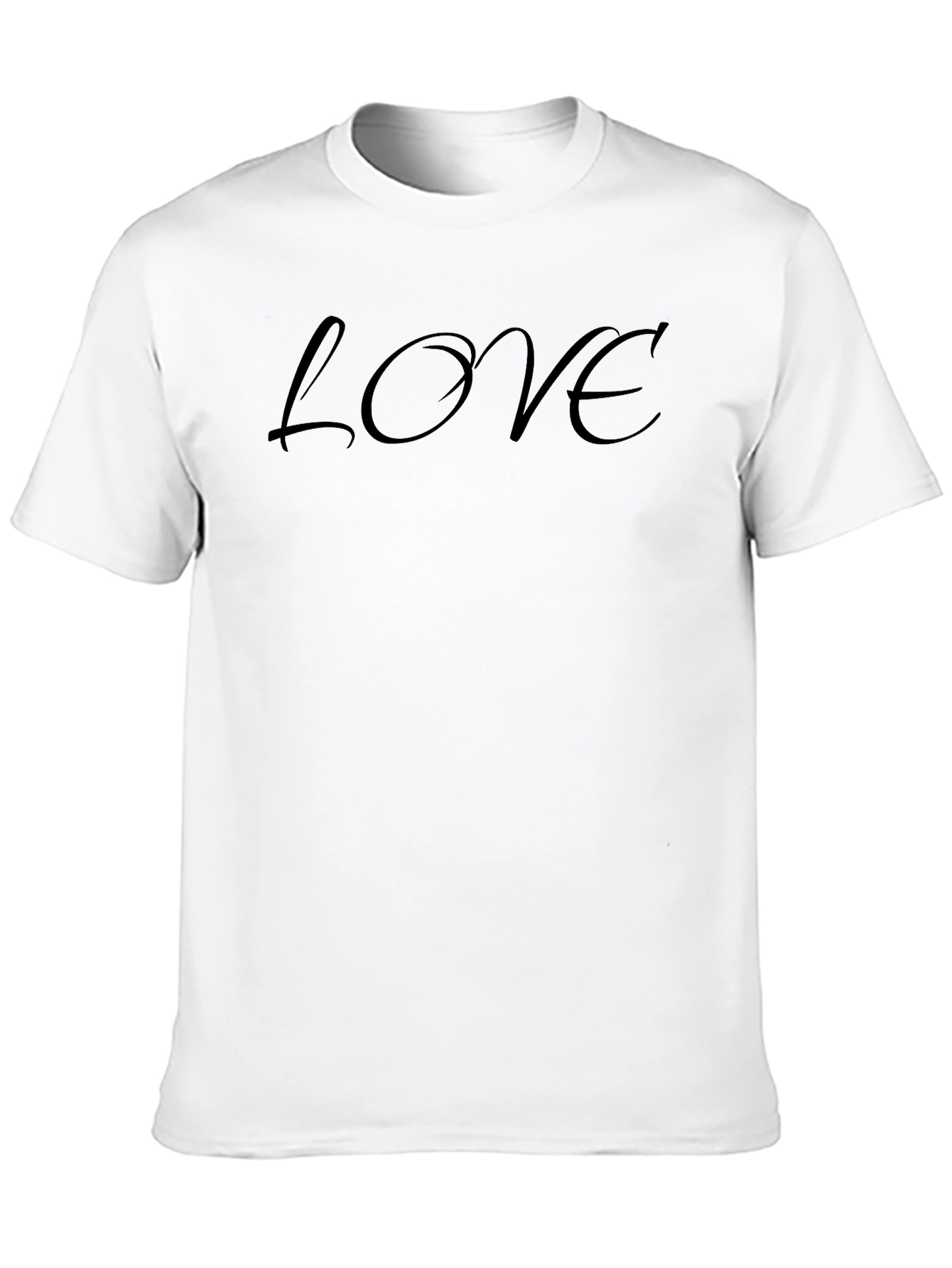 Love Script Graphic Tee - Classic Crew Neck T-Shirt