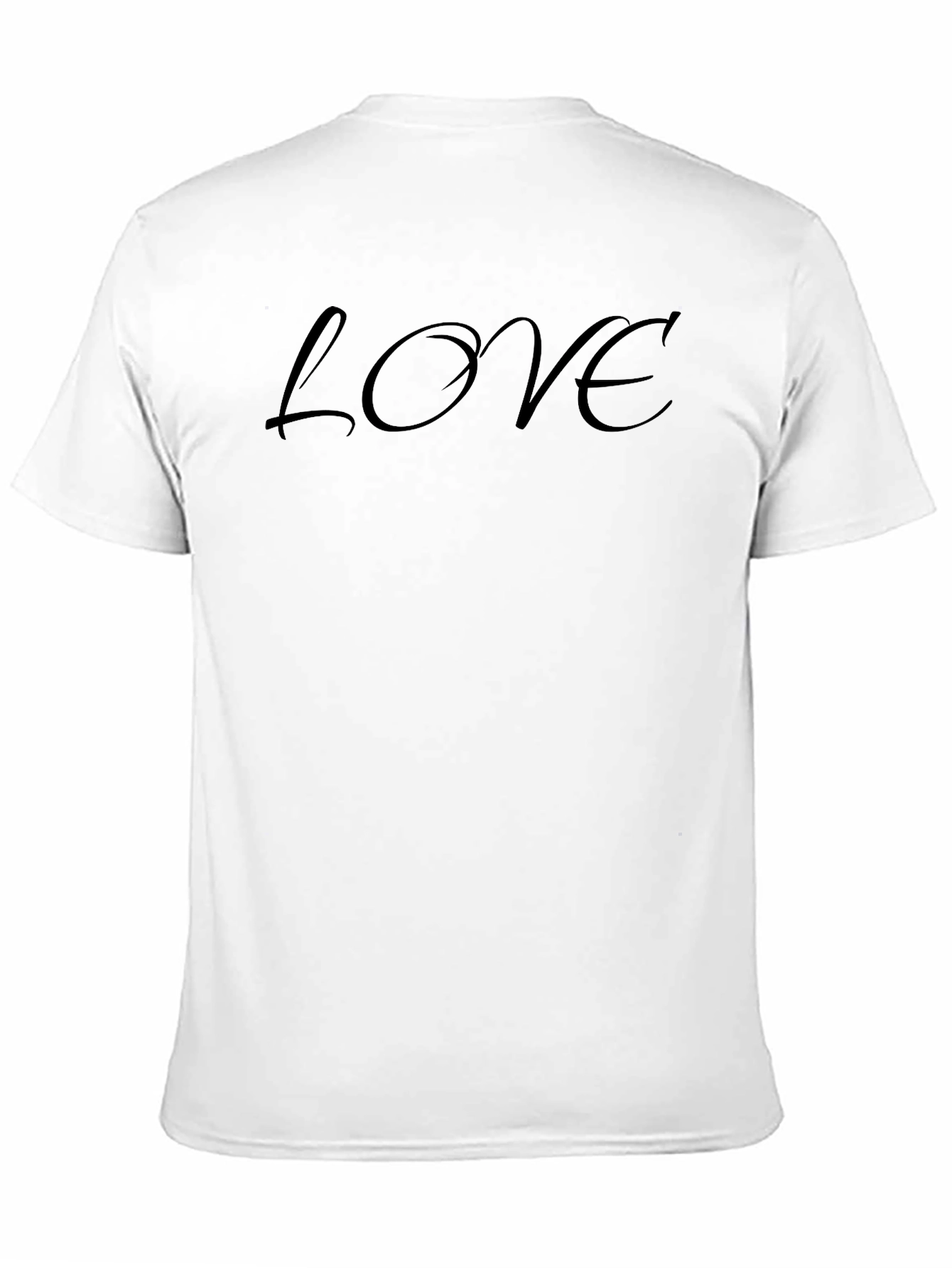 Love Script Graphic Tee - Classic Crew Neck T-Shirt