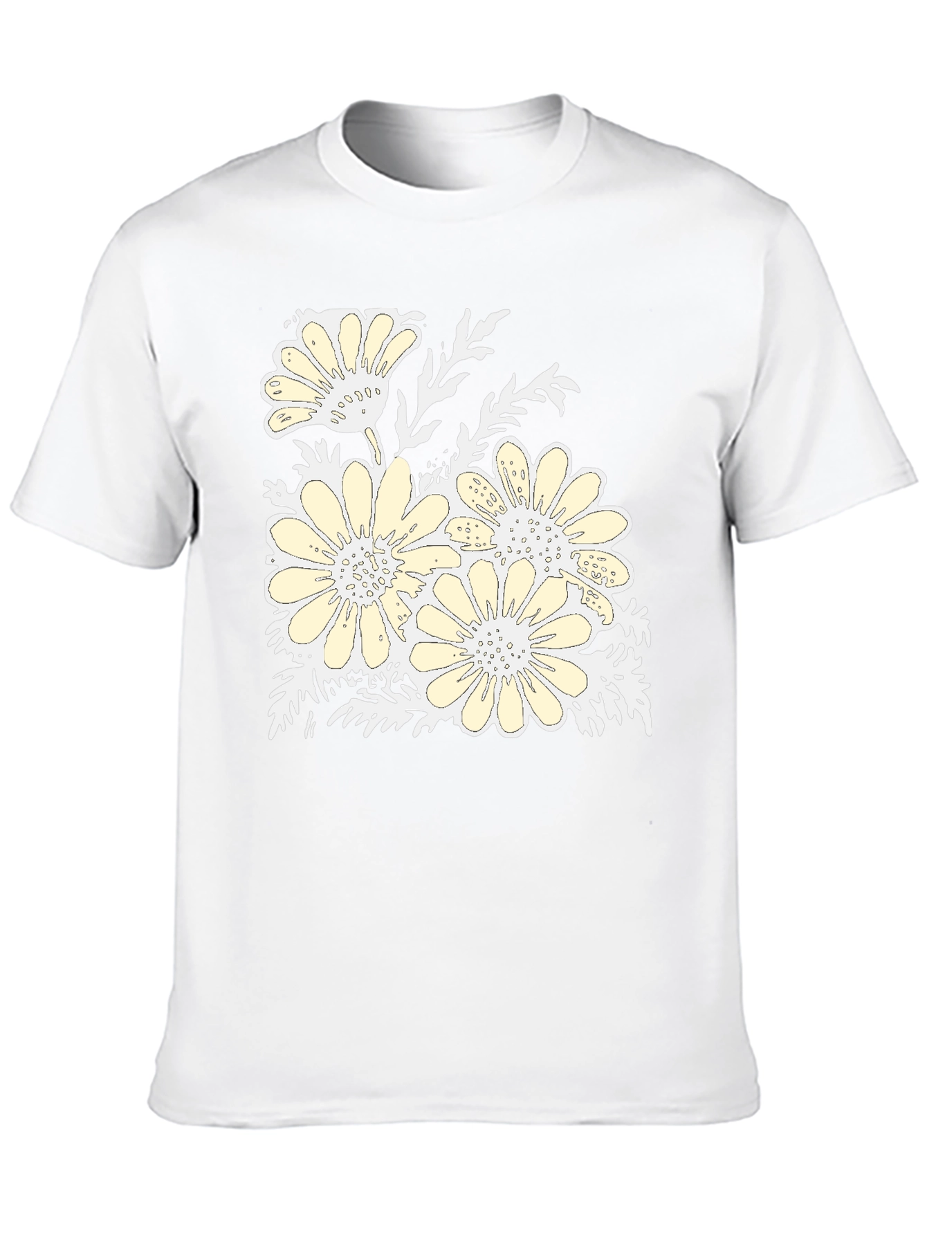 Floral Print Black Graphic T-Shirt