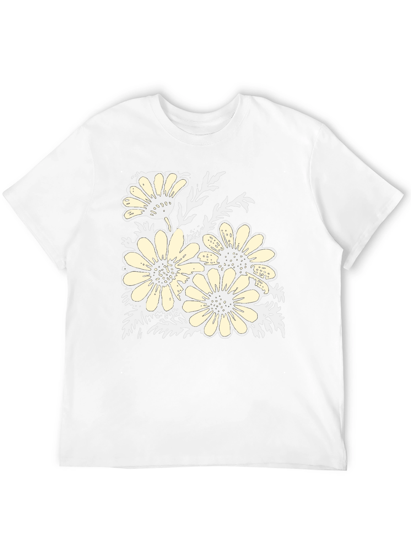 Floral Print Black Graphic T-Shirt