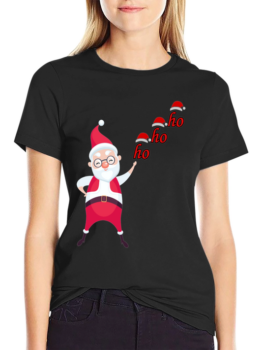 Santa Claus Ho Ho Ho Graphic Tee - Holiday Cheer!