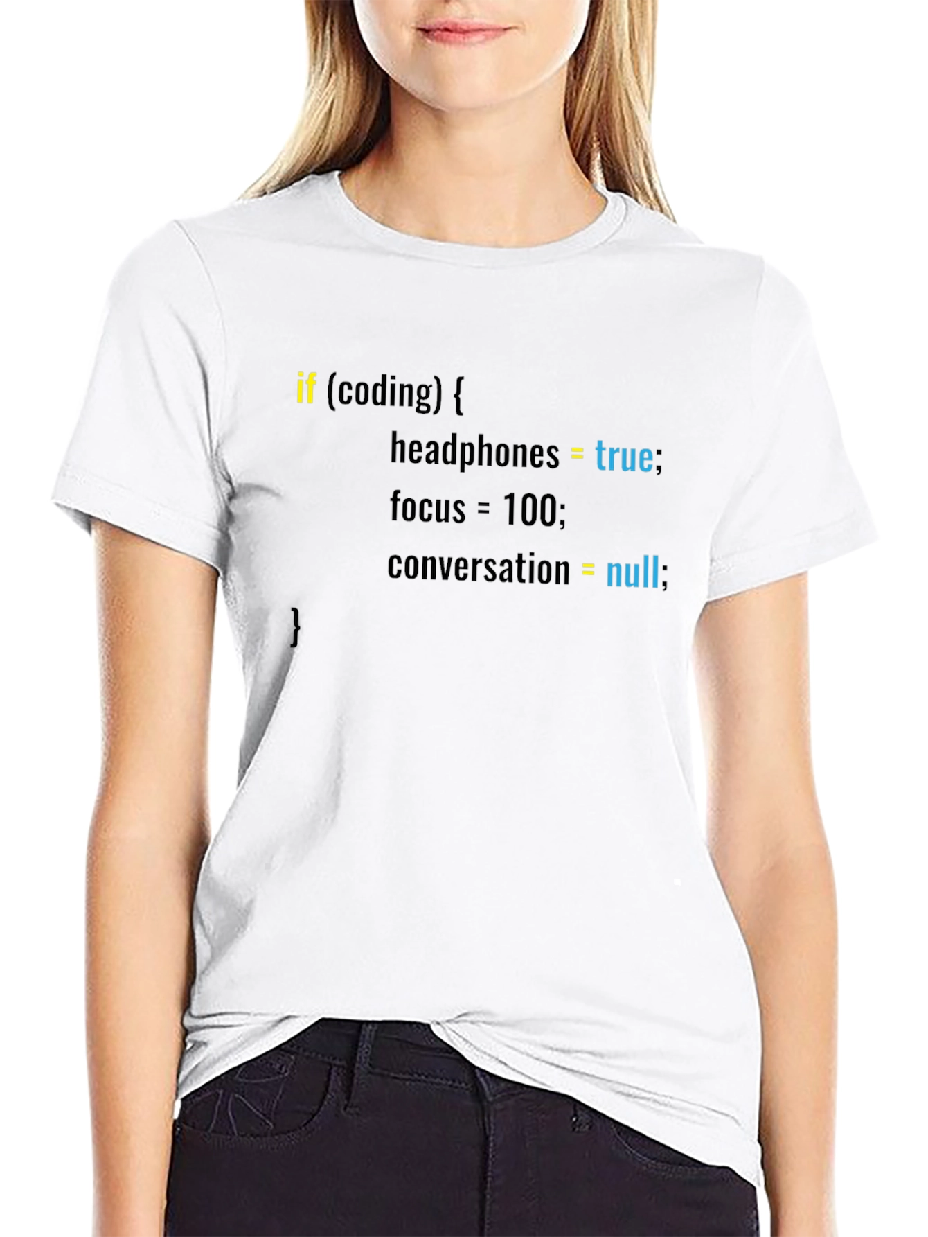 Coder T-Shirt: Headphones On Focus Max No Talk!