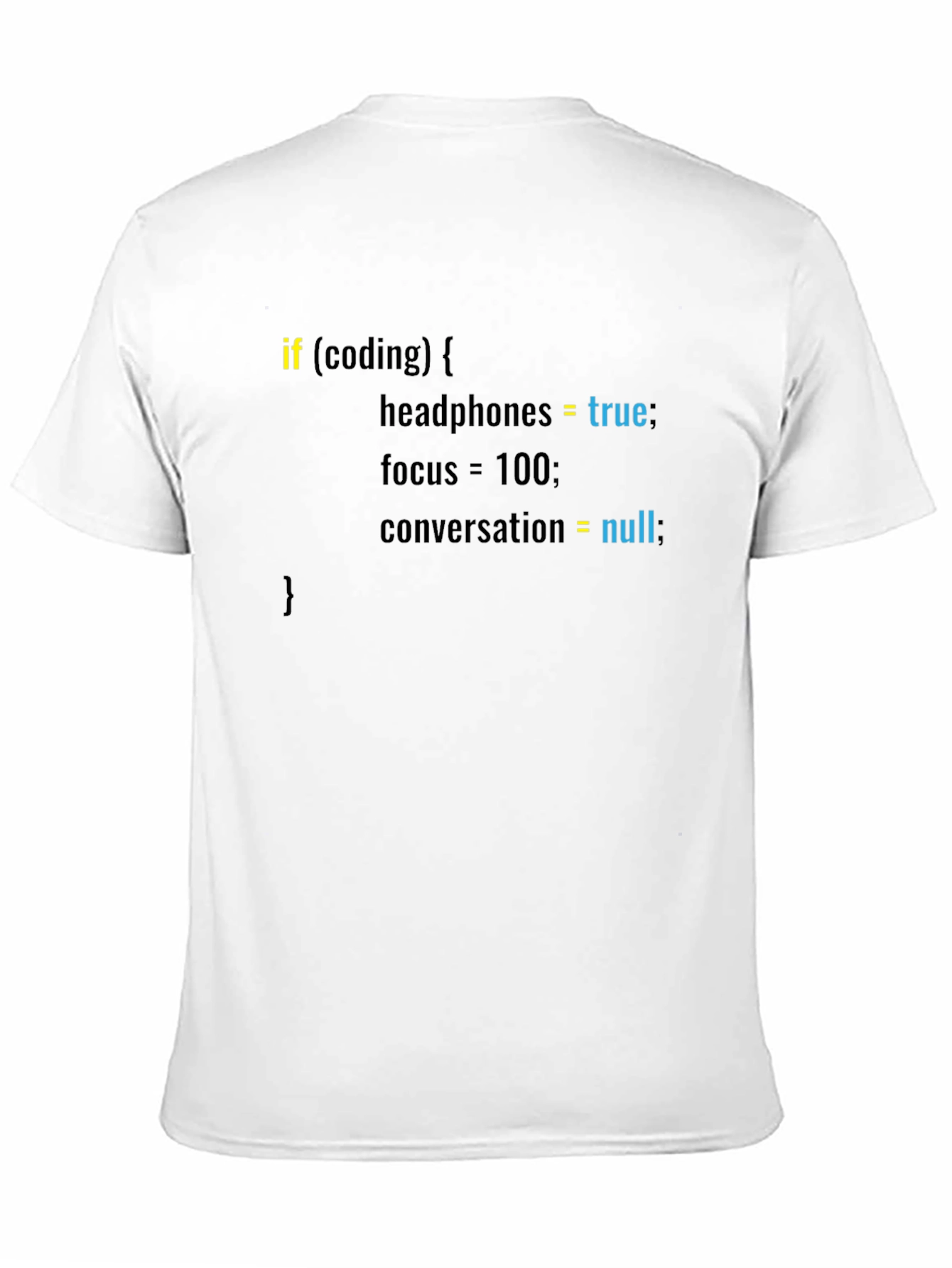 Coder T-Shirt: Headphones On Focus Max No Talk!