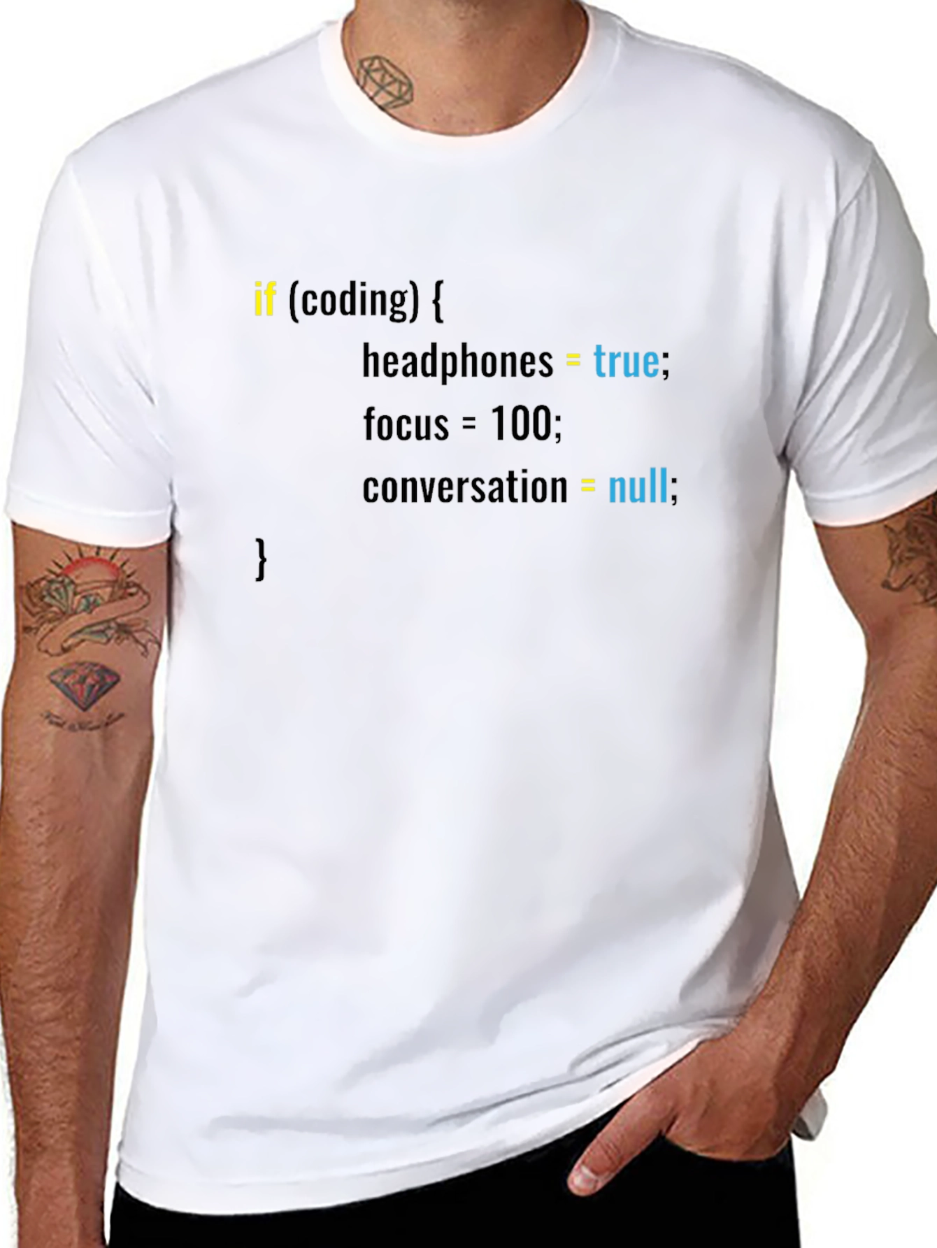 Coder T-Shirt: Headphones On Focus Max No Talk!