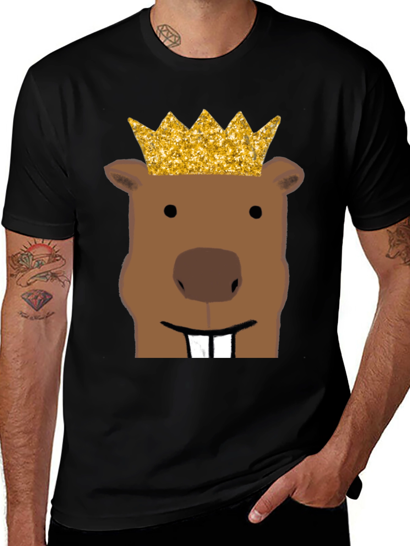King Beaver T-Shirt - Funny Graphic Tee