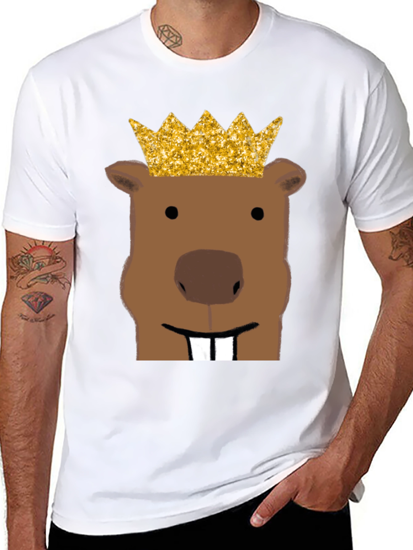 King Beaver T-Shirt - Funny Graphic Tee