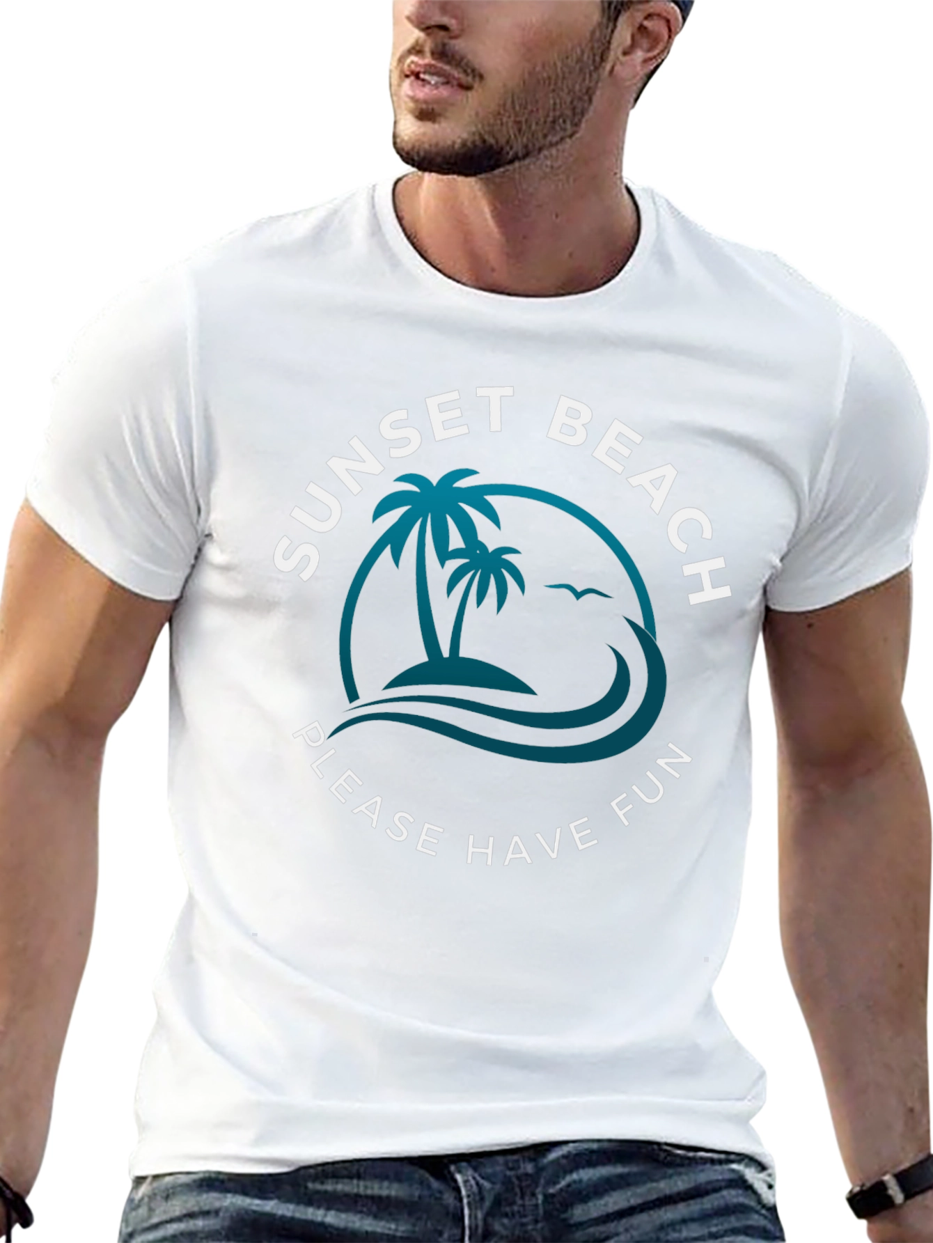 Sunset Beach Fun Graphic Tee