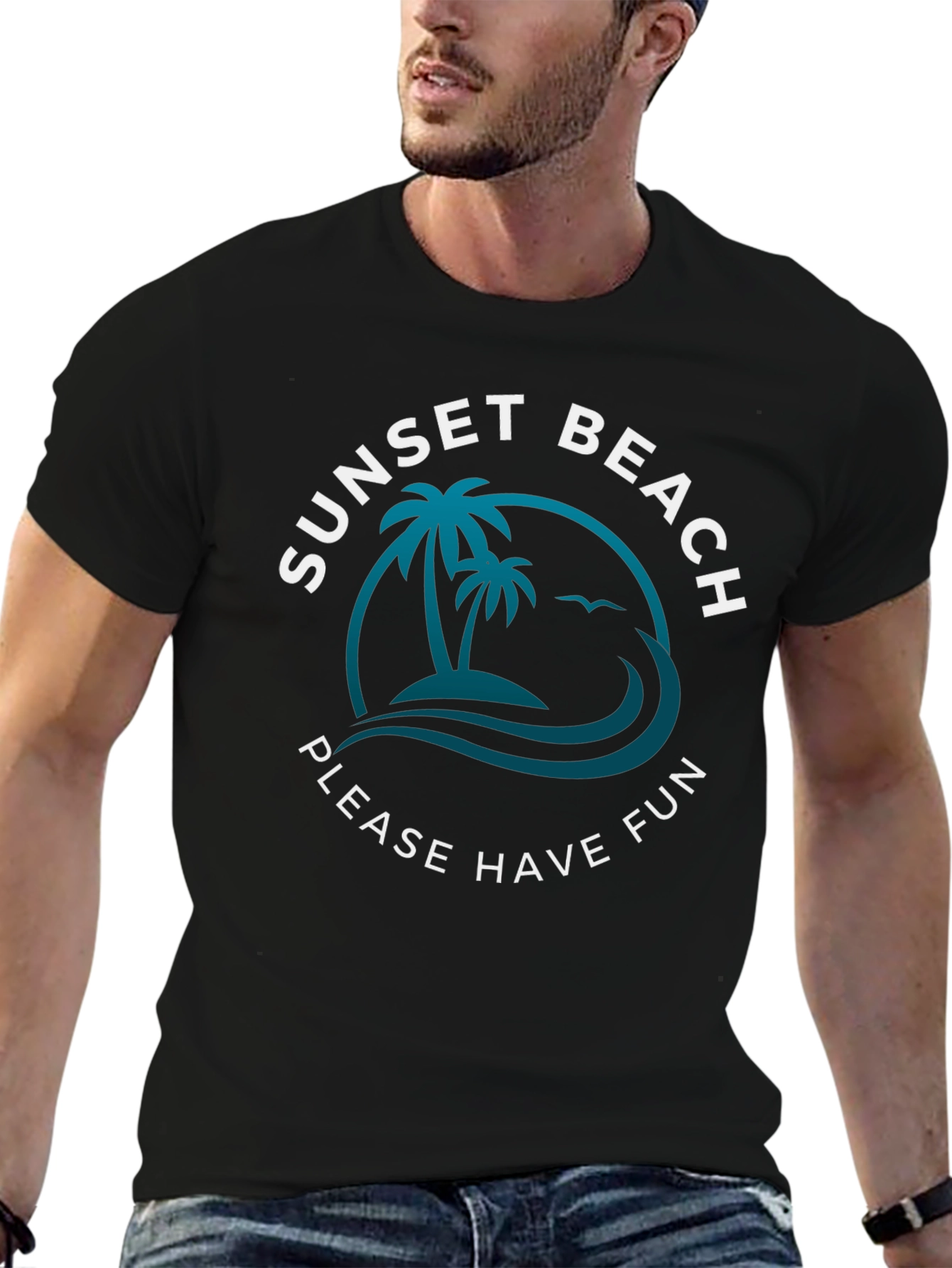 Sunset Beach Fun Graphic Tee