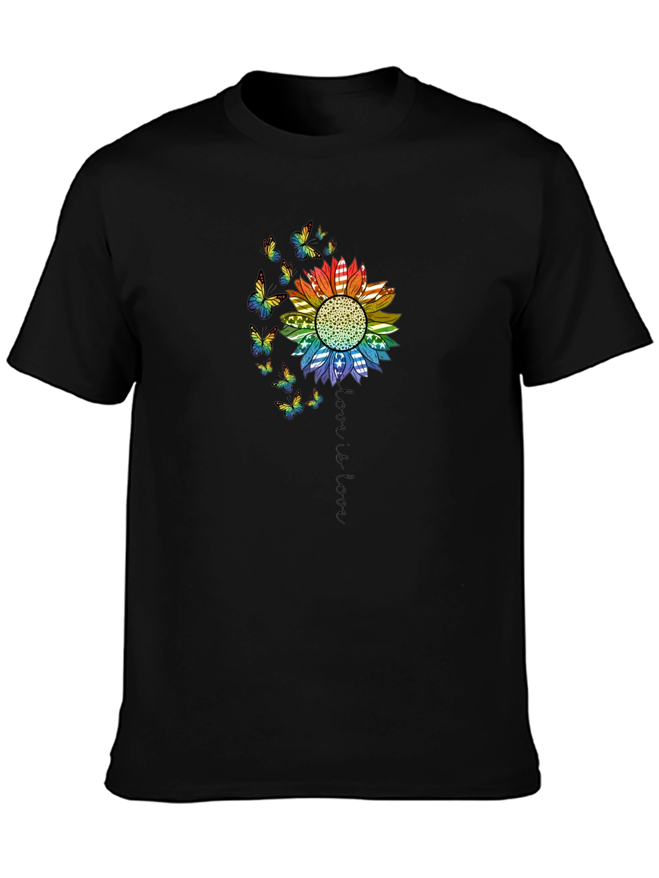 Love is Love Rainbow Sunflower Tee