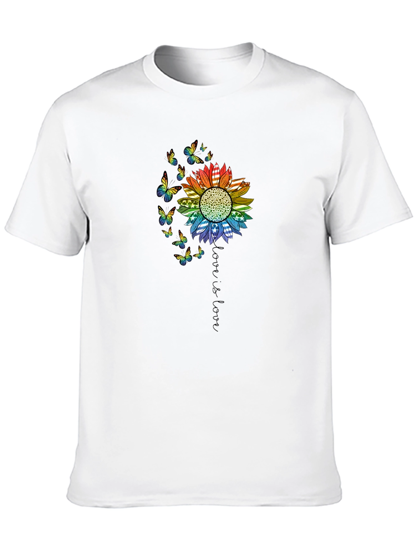 Love is Love Rainbow Sunflower Tee