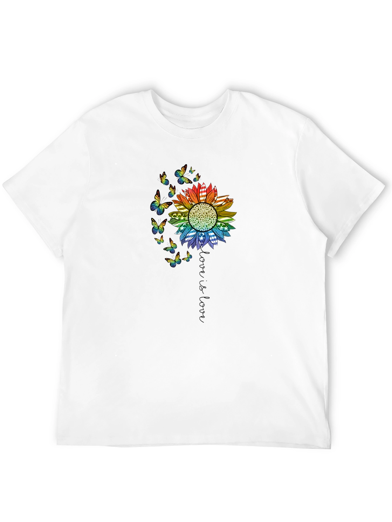 Love is Love Rainbow Sunflower Tee