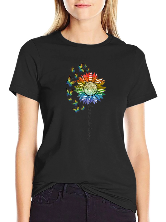 Love is Love Rainbow Sunflower Tee