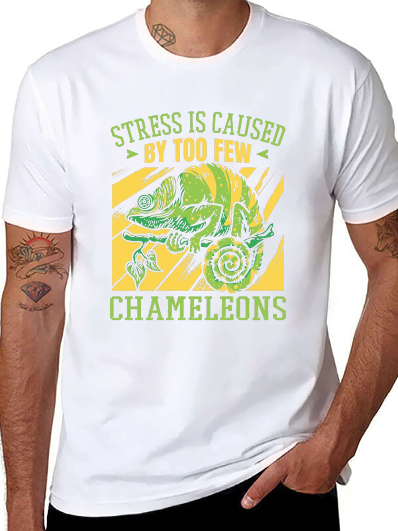 Funny Chameleon Graphic Tee - Stress Relief T-Shirt