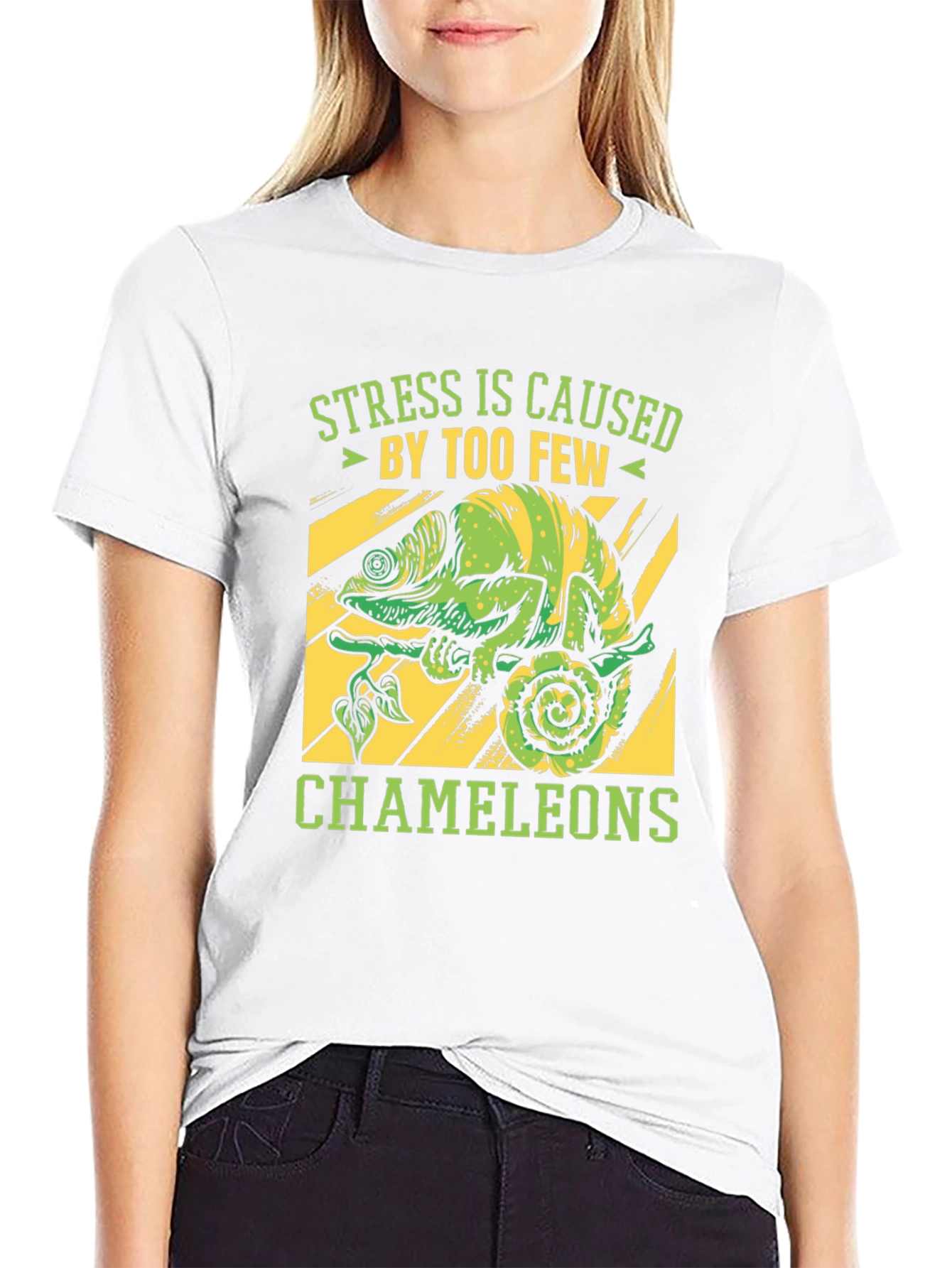 Funny Chameleon Graphic Tee - Stress Relief T-Shirt