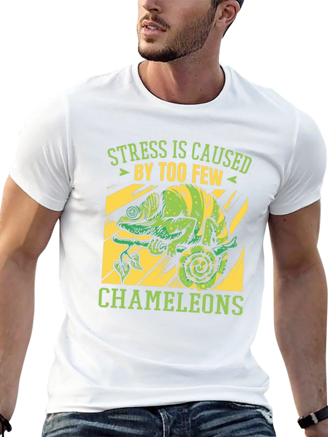 Funny Chameleon Graphic Tee - Stress Relief T-Shirt