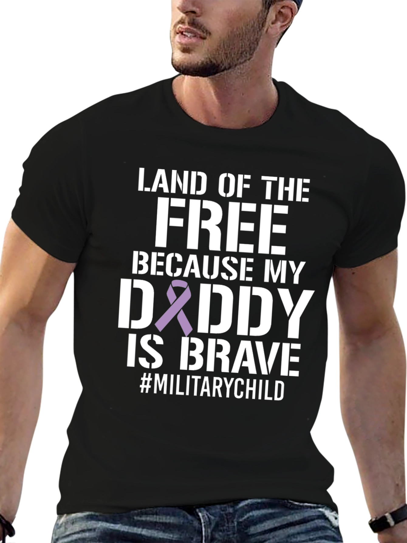 Land of the Free Military Child Graphic Tee