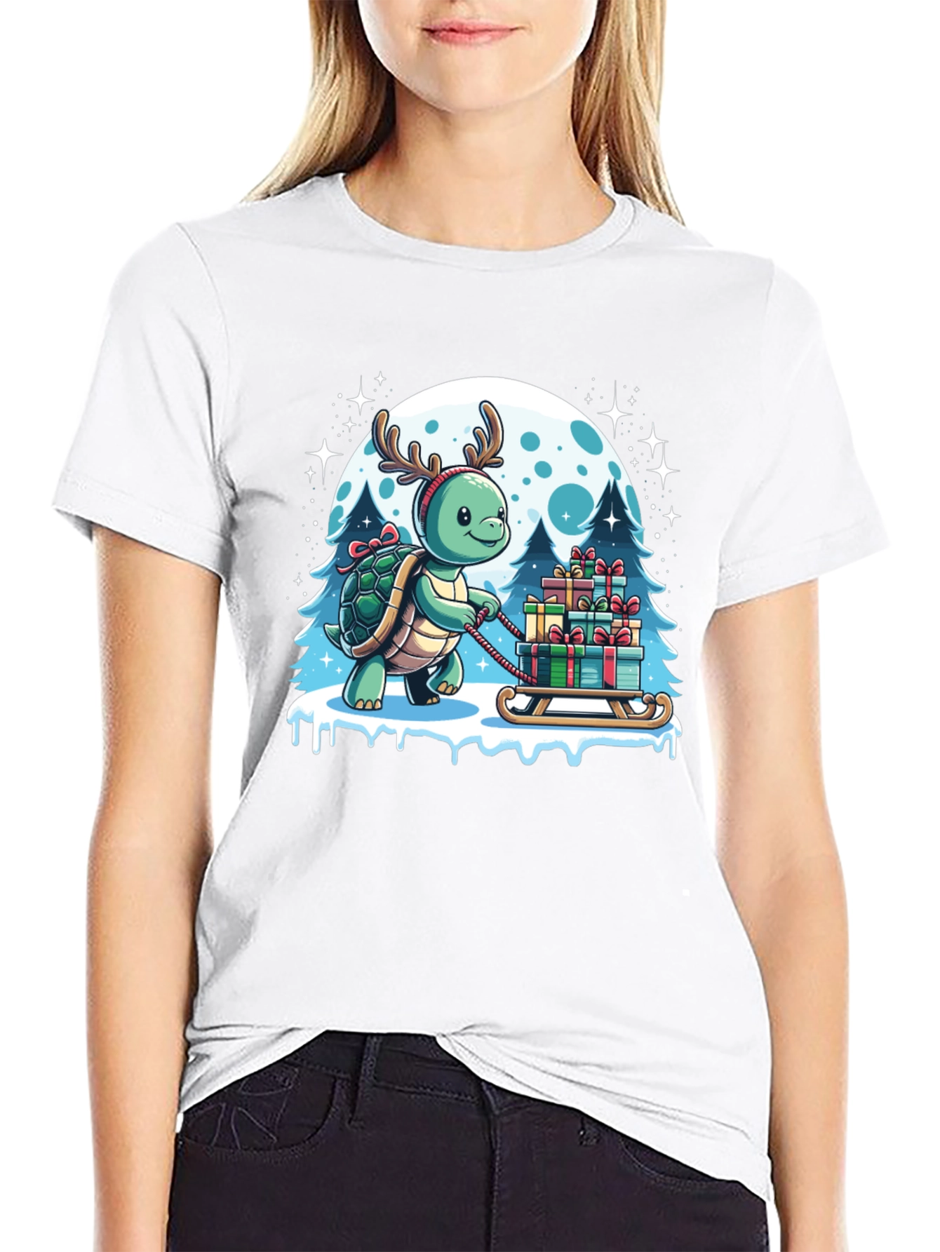 Festive Turtle Christmas T-Shirt