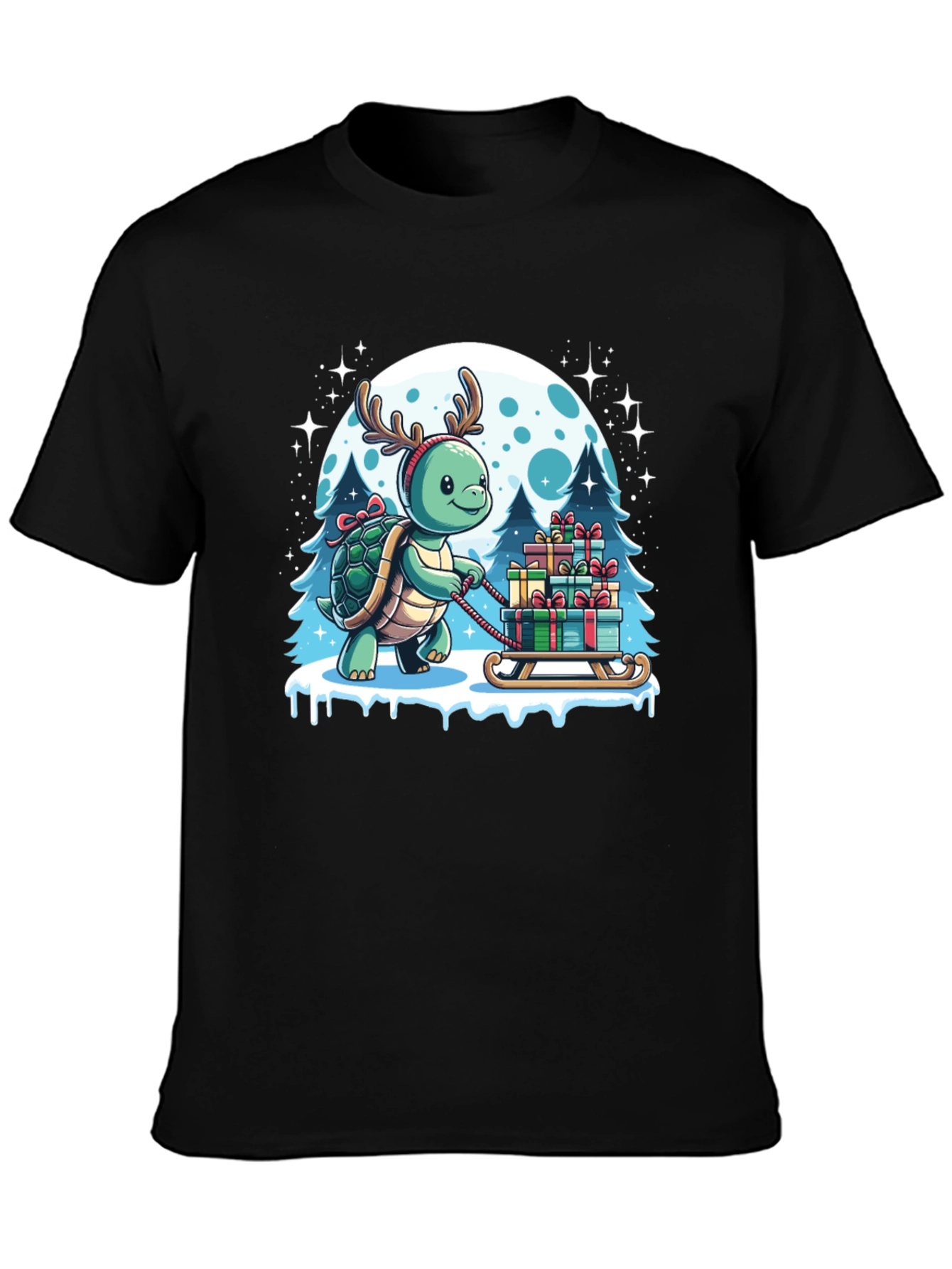 Festive Turtle Christmas T-Shirt
