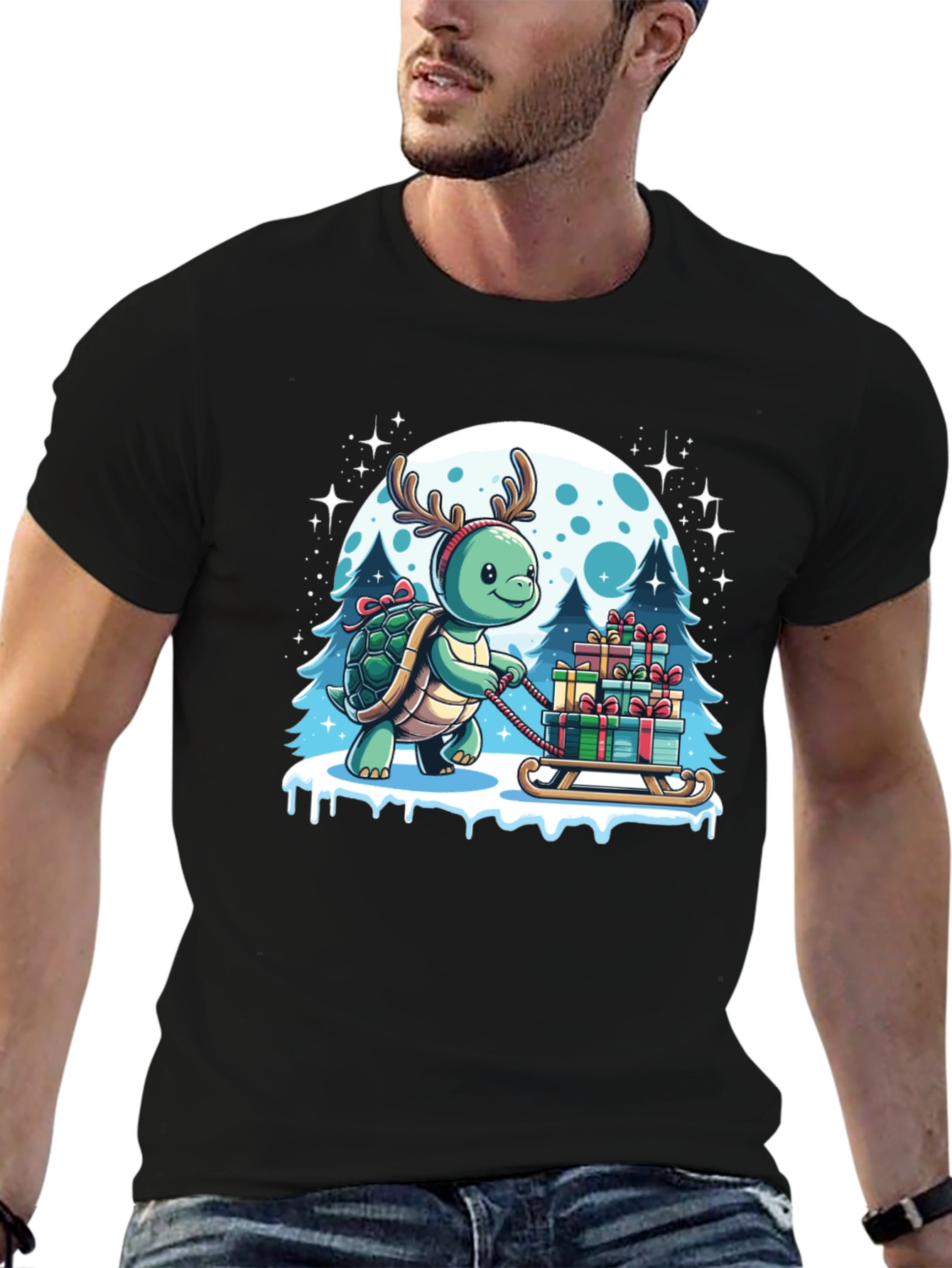 Festive Turtle Christmas T-Shirt