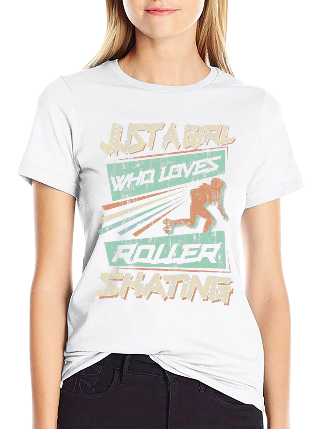 Just A Girl Who Loves Roller Skating T-Shirt
