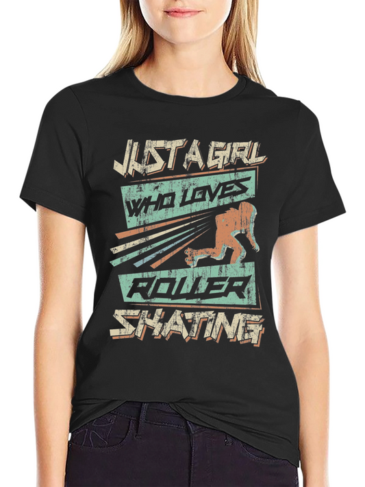 Just A Girl Who Loves Roller Skating T-Shirt