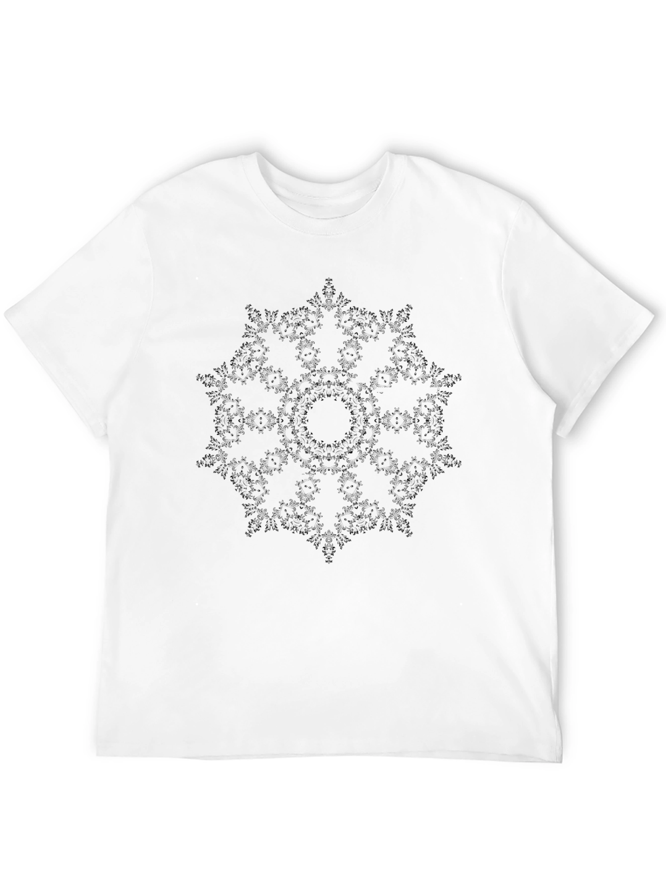 Black Mandala Print T-Shirt - Stylish Comfort