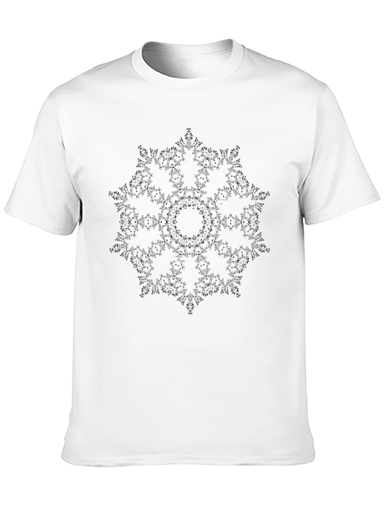 Black Mandala Print T-Shirt - Stylish Comfort