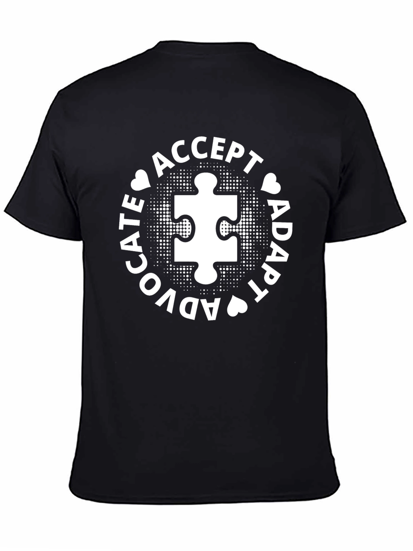 Autism Awareness T-Shirt Accept Adapt Advocate Puzzle