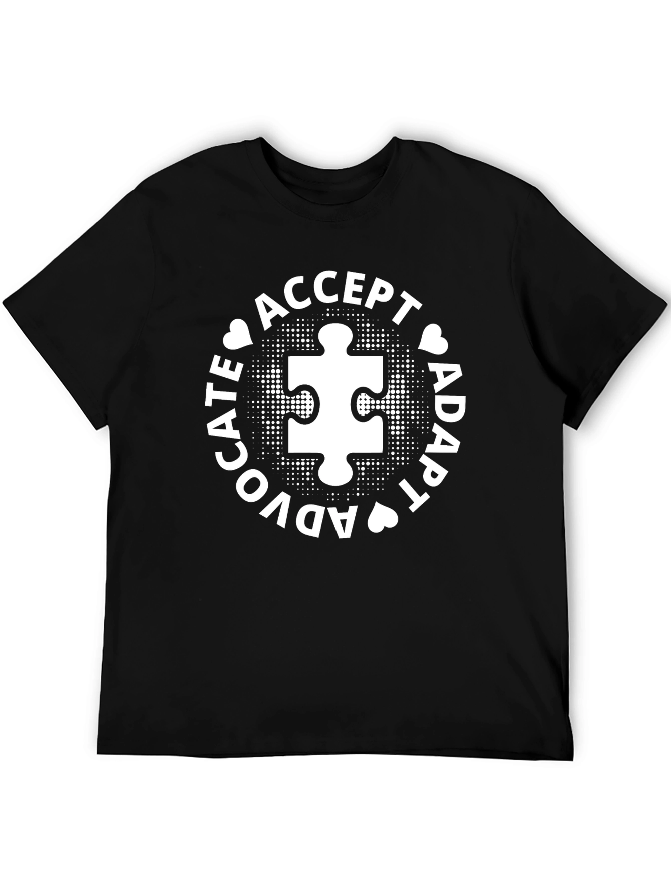 Autism Awareness T-Shirt Accept Adapt Advocate Puzzle