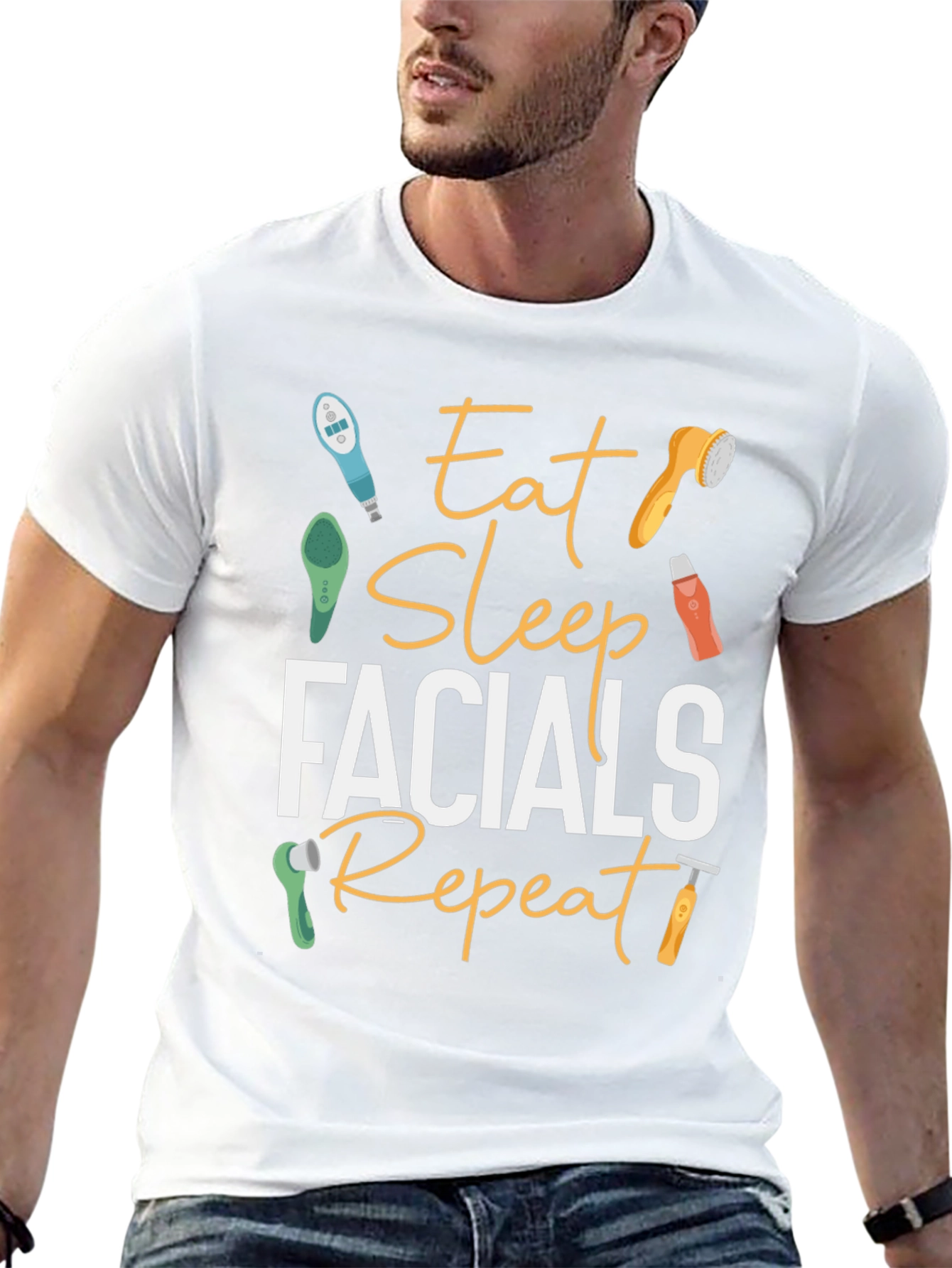 Eat Sleep Facials Repeat T-Shirt