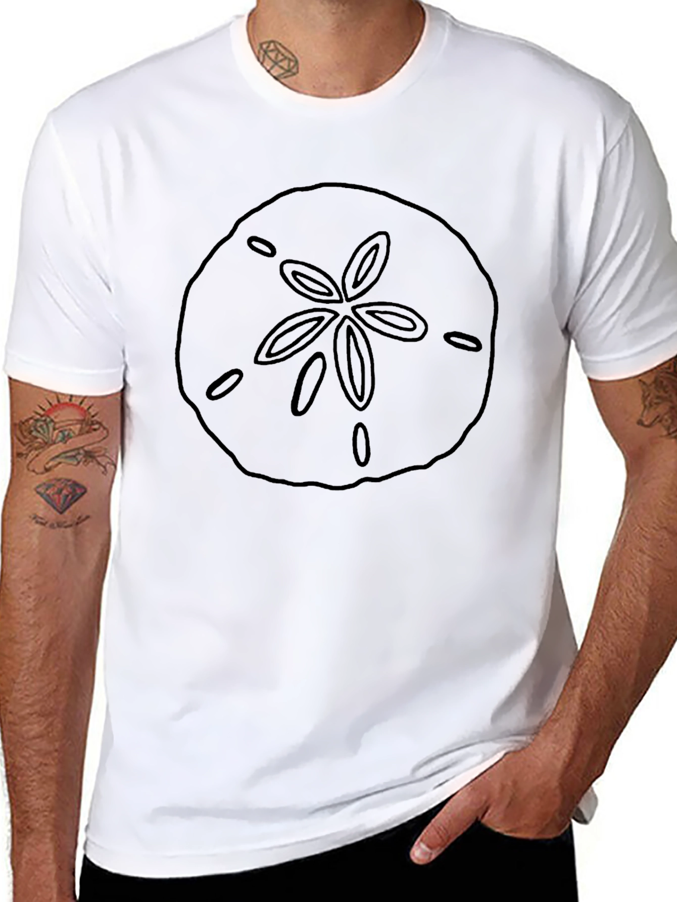 Sand Dollar Graphic Tee - Coastal Style
