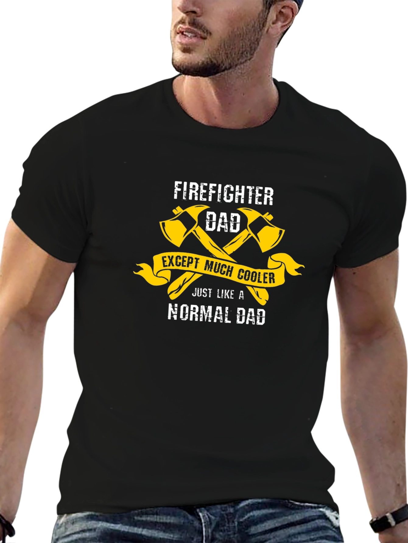 Firefighter Dad T-Shirt - Cooler Than Normal