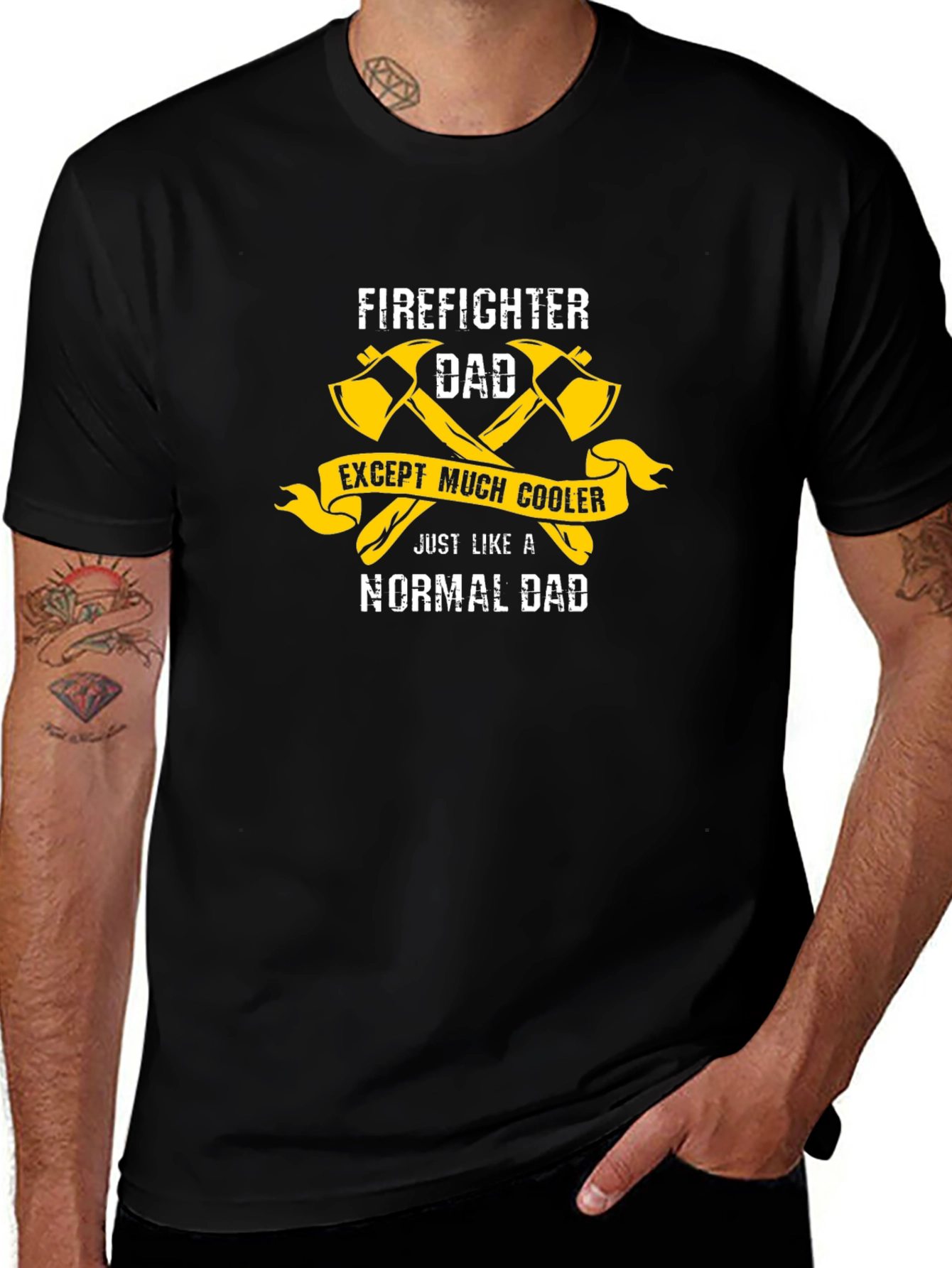 Firefighter Dad T-Shirt - Cooler Than Normal