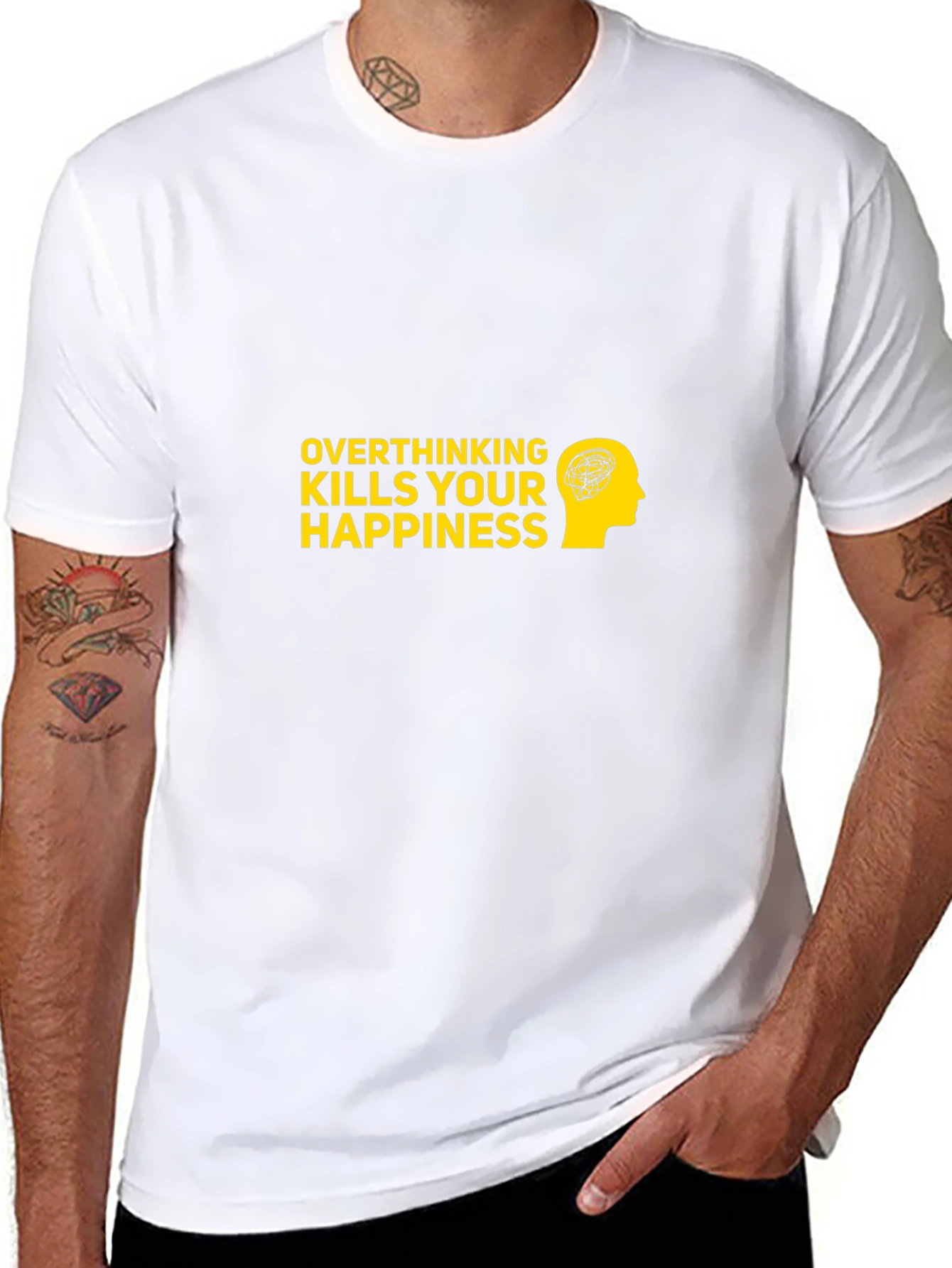 Overthinking Kills T-Shirt - Black Cotton Graphic Tee