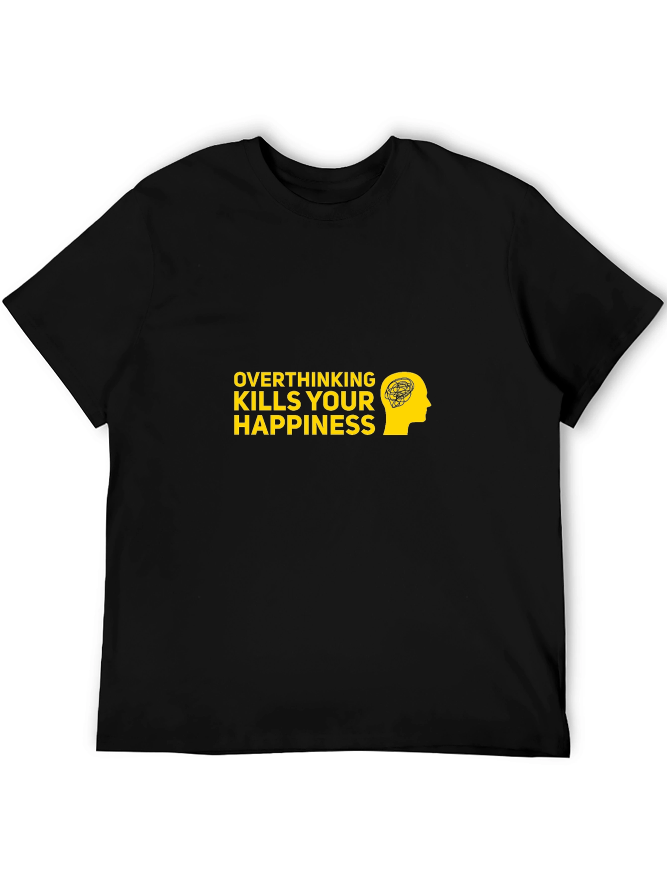 Overthinking Kills T-Shirt - Black Cotton Graphic Tee