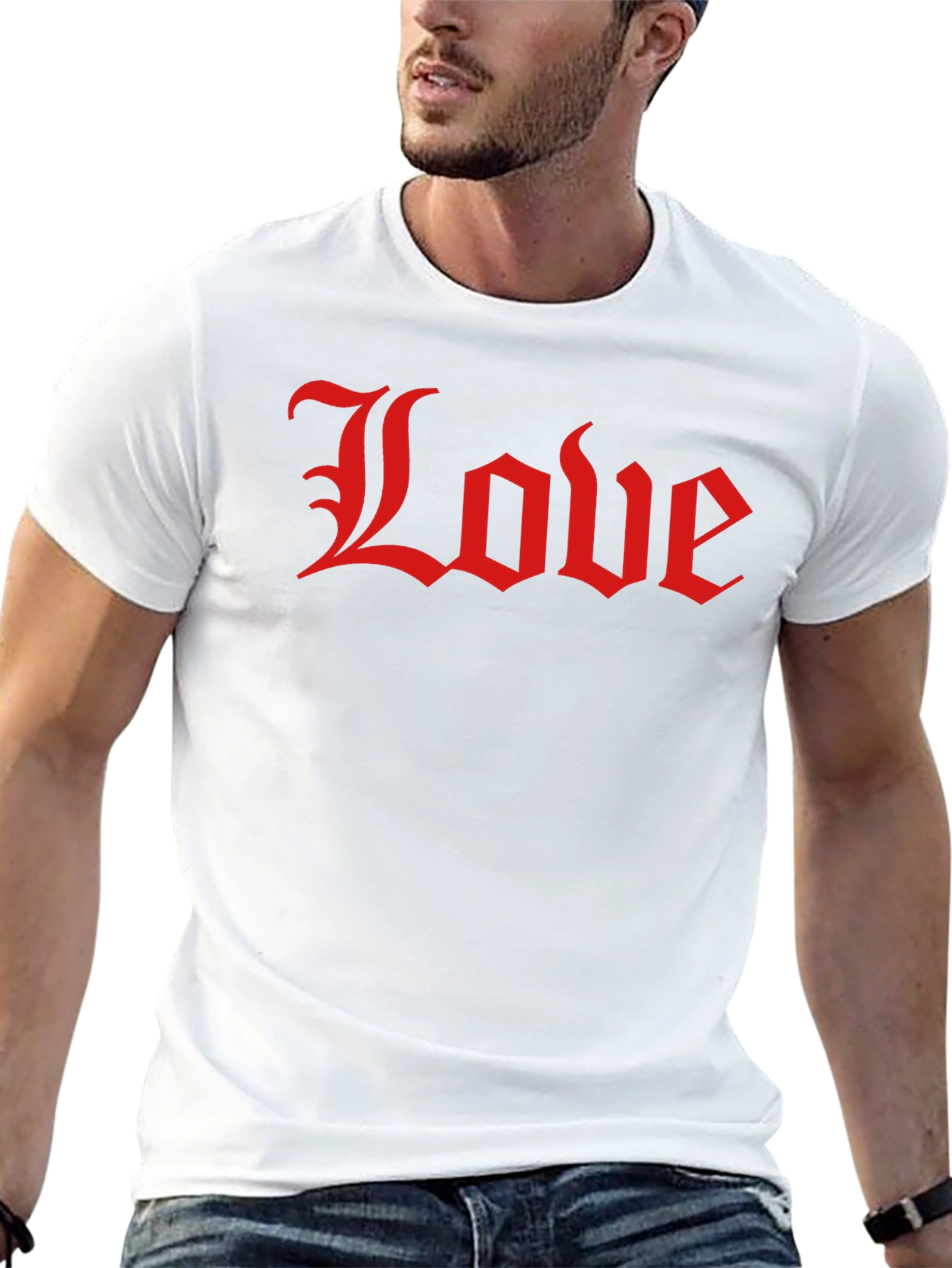 Love Gothic Script Black T-Shirt