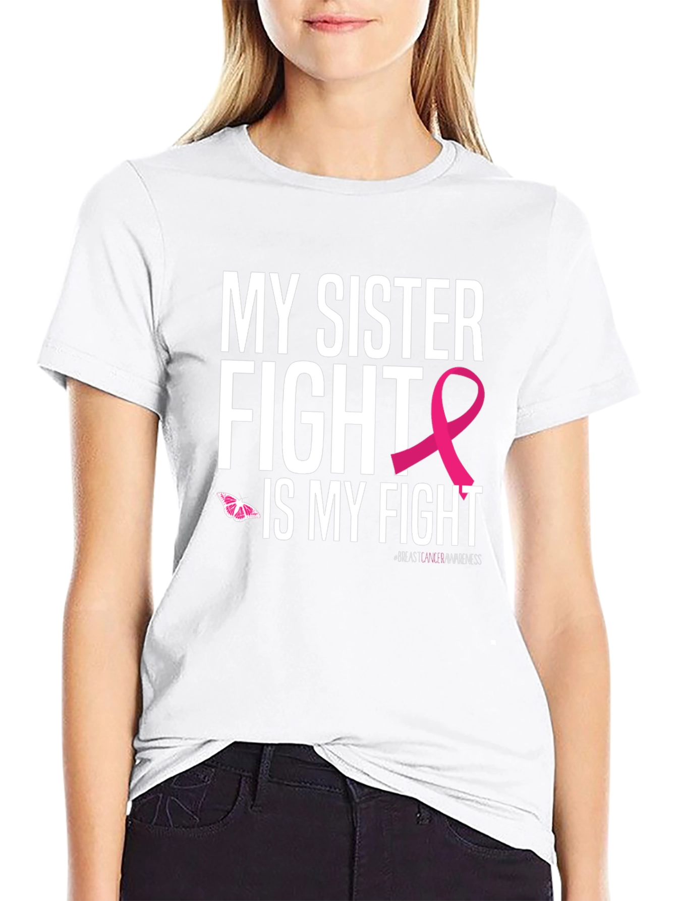 My Sister Fight Breast Cancer Awareness T-Shirt