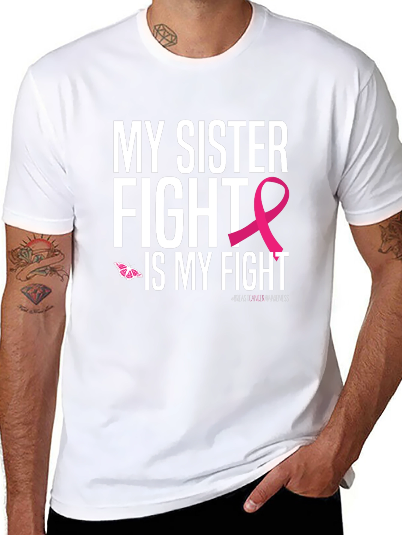 My Sister Fight Breast Cancer Awareness T-Shirt