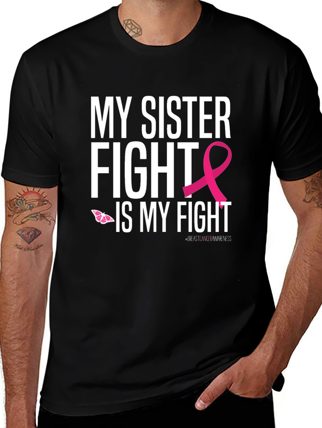 My Sister Fight Breast Cancer Awareness T-Shirt