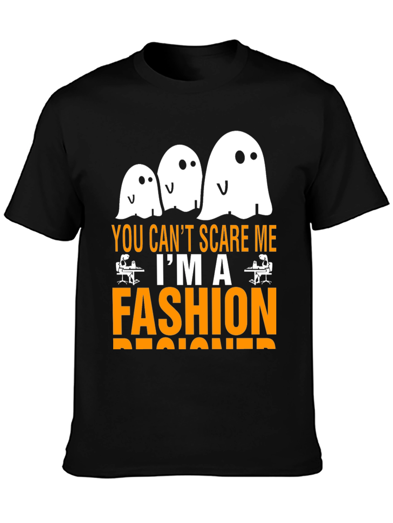 Funny Fashion Designer Halloween Ghost T-Shirt