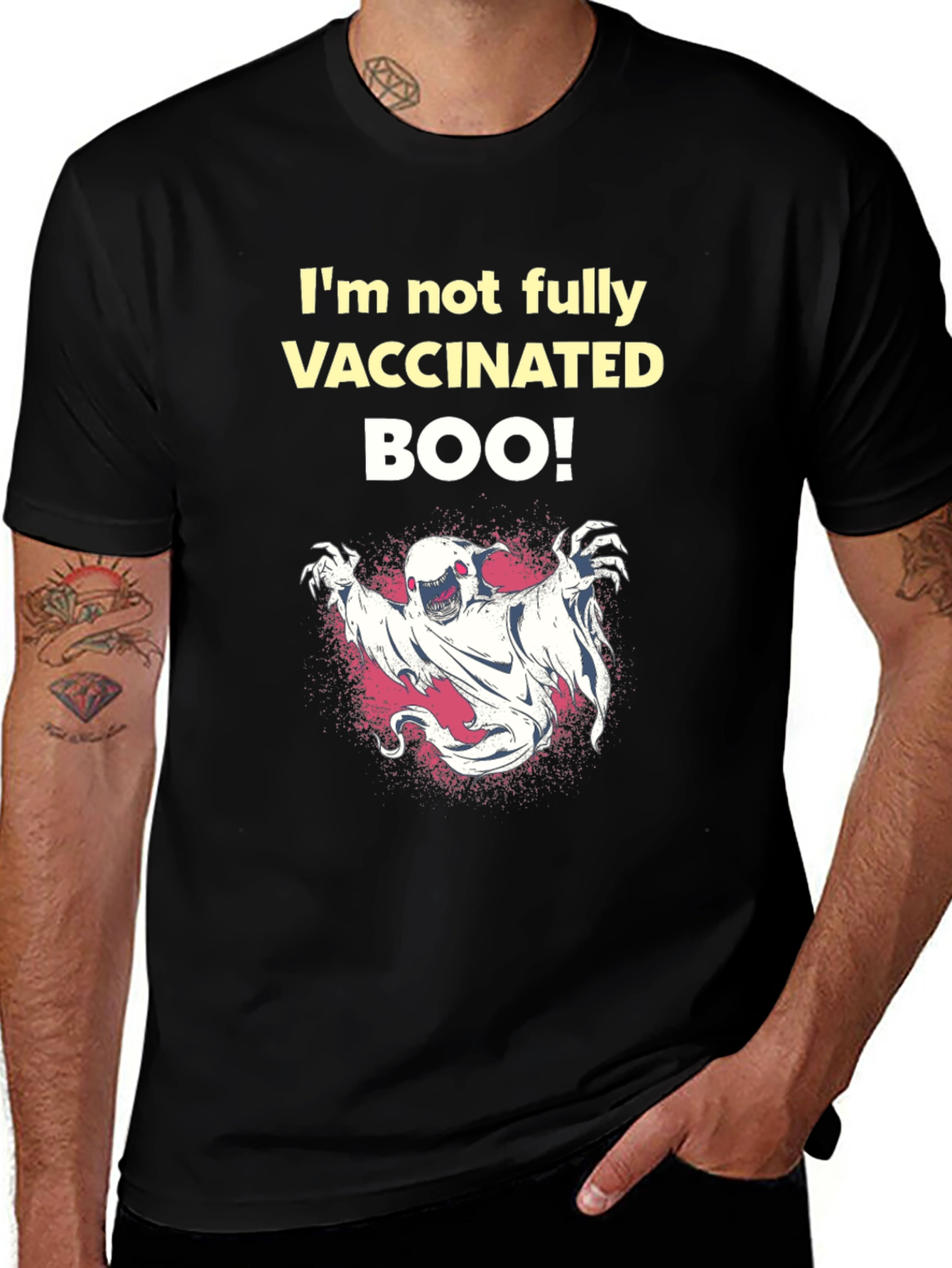 Vaccinated Boo! T-Shirt - Halloween Humor Tee